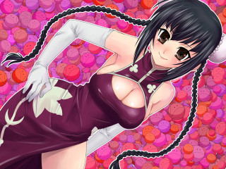 Purple dress hearts pink remodernism - giantess art free wallpaper