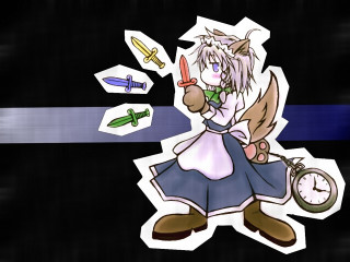 Clock knife animal ears braid - sharp foccus ilustration free wallpaper for desktop