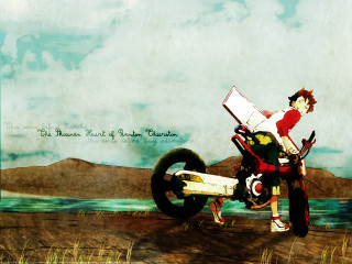 Motorcycle beach romanticism anime man - a book free wallpaper