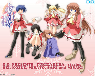 Anime girls snowflakes rayonism schooluniform - rayonism free wallpaper for desktop