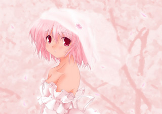 Pink haired girl white dress 5 - pink hair free wallpaper