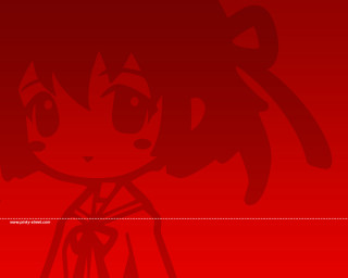 Red girl blackhair white line - a white line free wallpaper