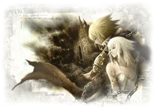 Woman sword demon back fantasy - a castle free wallpaper