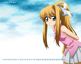 Blonde girl pink shirt blue - a pink shirt free wallpaper
