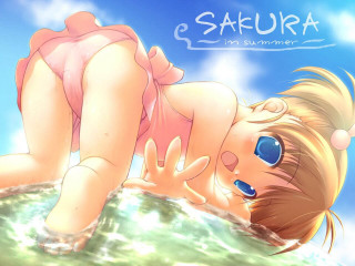 Cartoon girl water summer anime - summer free wallpaper for desktop