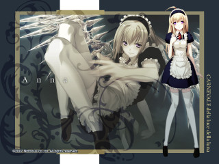 Anime couple gothic maid portrait - gothic art free wallpaper for desktop