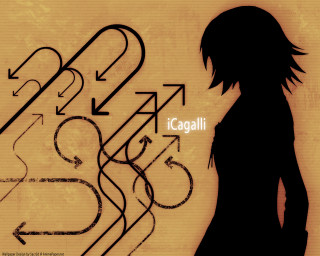 Woman standing silhouette orange monochrome - figurativism free wallpaper