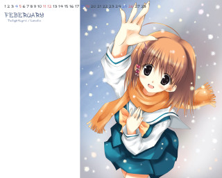 Girl blue dress snow smiling - the air free wallpaper