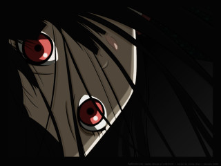 Red eyed gothic anime closeup - a red eye free wallpaper