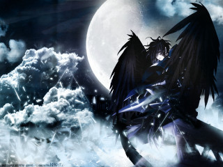 Gothic anime winged swordman fullmoon - gothic free wallpaper