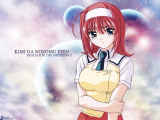 Red haired girl space bubbles - an album cover free wallpaper