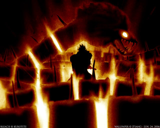 Fire demon silhouette knife art - a fire free wallpaper