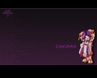 Purple kimono cartoon girl fence - chen chi free wallpaper
