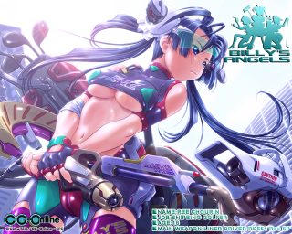 Alice prin blue hair gun - art station free wallpaper