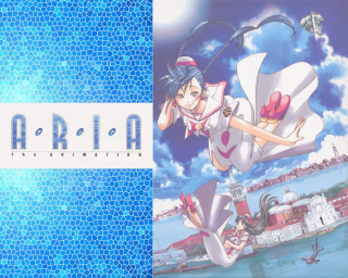 Girl flying over city pool - daphne allen free wallpaper