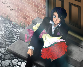 Man suit flowers brick wall - a man in a suit free wallpaper