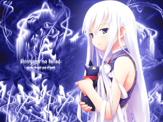 Anime gothic cat blue fire - a black cat free wallpaper