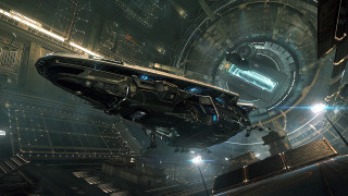 Sci fi spaceship futuristic city - a sci free wallpaper