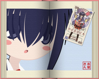 Book girl long hair tag - tarot card free wallpaper