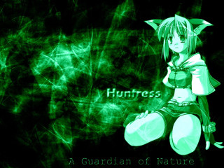 Huntress nature fox ears glowing - furry art free wallpaper