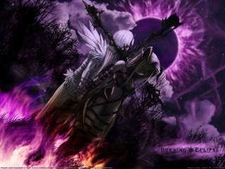 Demonic angel purple sky sword - a purple sky free wallpaper