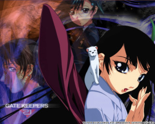 Girl cat ghost bamboo glasses - a ghost free wallpaper