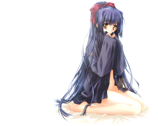 Long haired girl blue eyes - net art free wallpaper