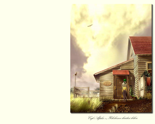 Metaphysical outdoor scene dog bird - afewerk tekle free wallpaper