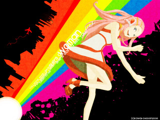 Woman rainbow portrait elysium poster - a short dress free wallpaper for desktop