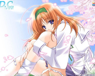 Girl white shirt green headband 3 - kyoto animation free wallpaper