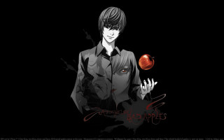 Man woman apple black background - an apple free wallpaper