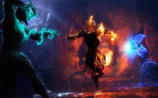 Group dark room fire water - object free wallpaper