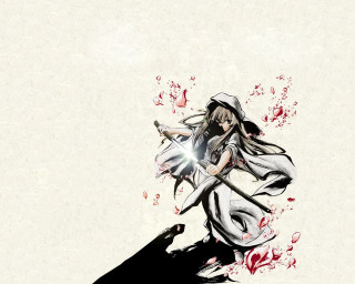 Woman sword hat blood shadows - a sword and a hat free wallpaper