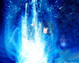 Blue swordman stars lights aurora 2 - a sword free wallpaper for desktop