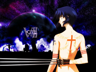 Anime sword starry sky planet - a sky full free wallpaper