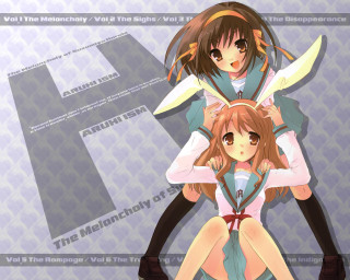 Anime girls school uniform microphone - neoexpressionism free wallpaper