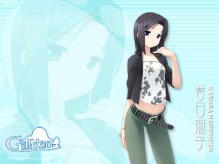 Girl gun blue background chizuko - a gun free wallpaper