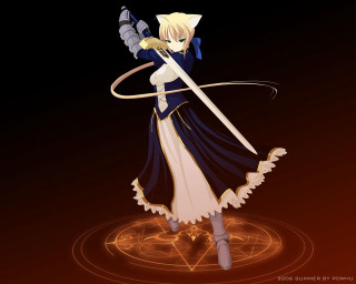 Woman sword dress glowing armor - a sword and a dress free wallpaper