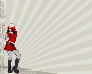 Woman red dress boots gun - a platform free wallpaper