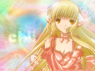Blonde girl pink dress anime - a pink bow free wallpaper