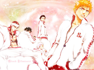 Anime group bed stars snowflakes - a background of stars free wallpaper