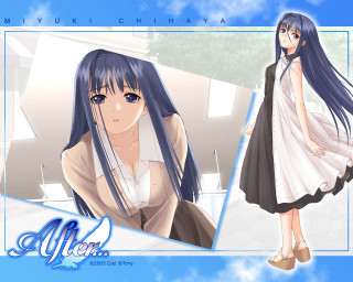 Girl blue portrait aircraft sky - a blue frame free wallpaper