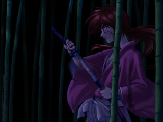 Purple robe sword bamboo forest - sots art free wallpaper