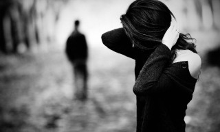Woman covering ears man forest 2 - a man in a forest free wallpaper