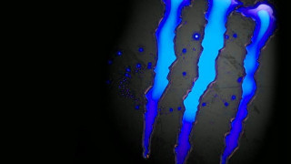 Blue monster logo black background - bedwyr williams free wallpaper