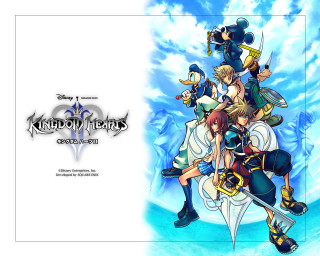 Kingdom hearts cartoon characters sky - a group of cartoon characters free wallpaper