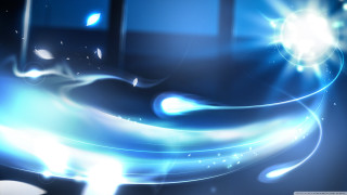 Blue abstract background bright light - holography free wallpaper