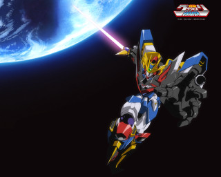 Flying robot planet saber mecha - a light saber free wallpaper
