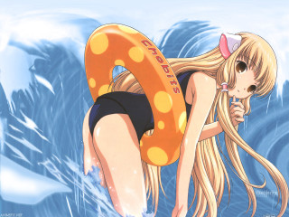 Girl bathing suit floating water - suit free wallpaper