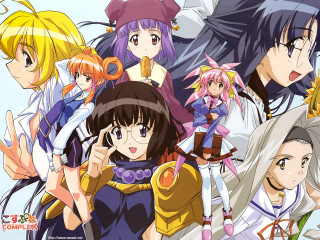 Anime girls colorful costumes thumbs - looking free wallpaper